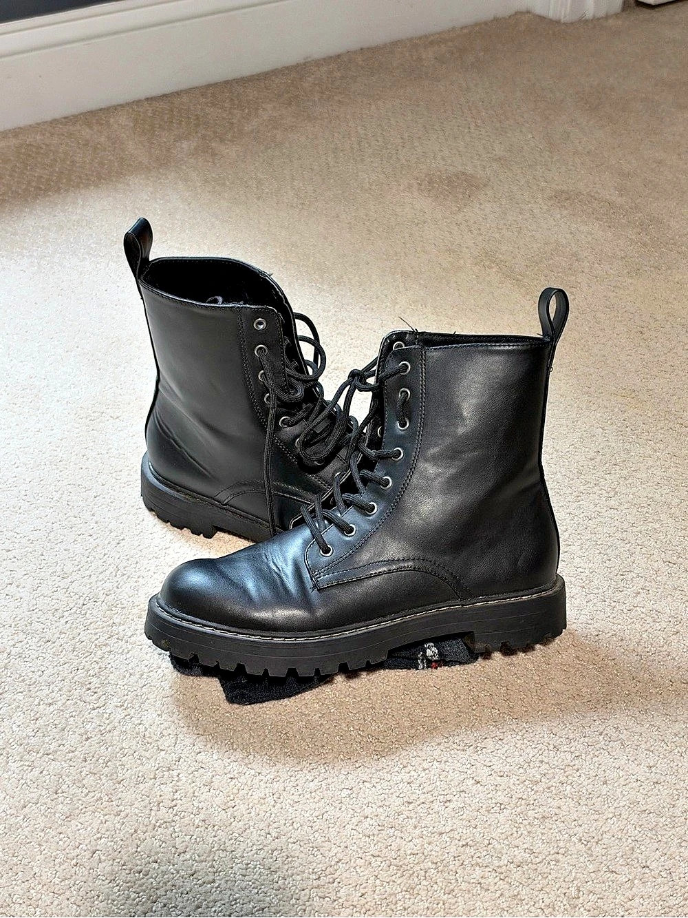 H&M- Black Combat Boots